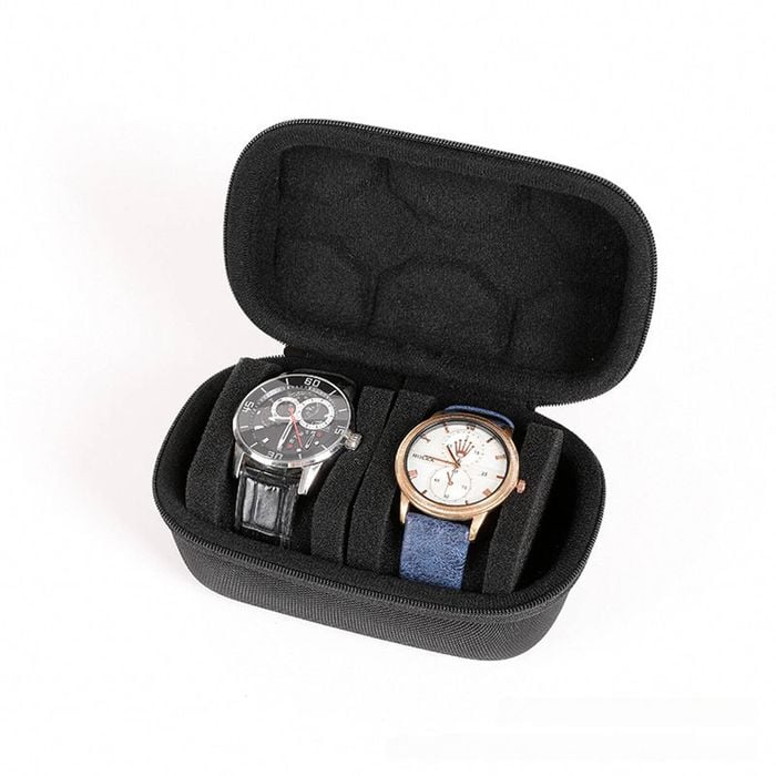 Catzon Watch Travel Roll Case Box With Soft Protective Pillow-2slot
