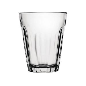 Olympia Toughened Tumbler Glass Panelled Stackable Design 230ml 8oz 12 Pack