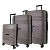 3pc Pierre Cardin Travel Hard Shell Case Cabin/med/lrg Suitcase Set Luggage Tau