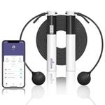 ALLIUMS Smart Jump Rope with APP Data Analysis, Bluetooth & Adjustable, For Gym, CrossFit Indoor and Outdoor Exercises, White