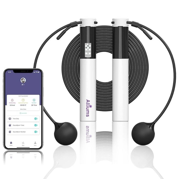 ALLIUMS Smart Jump Rope with App Tracking, Bluetooth & Adjustable Length