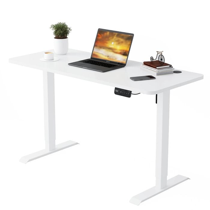 Advwin Electric Standing Desk Motorised Sit Stand Table 120 X 60cm Splice Board White