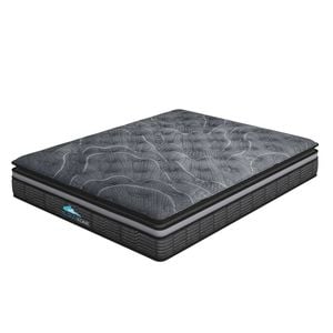 Cloud Zone Double Layer Euro Top Pocket Spring Mattress Plush Medium Firm 34cm Charcoal - Single