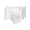 LINENOVA Satin Pillow Case Queen Size Pair White