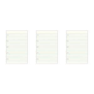3x 60pc Filofax Pocket Notebook Paper Refill Coloured Stationery Pastel Ruled