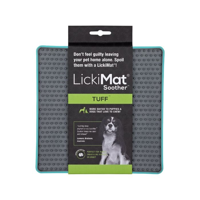 LickiMat Soother Tuff Slow Food Mat Dog Bowl - Orange