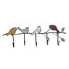 P&P 57×6×19cm Functional Metal Birds Wall Hanging with Hooks, Decorative & Organizational