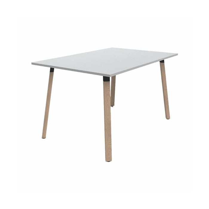 Olg Plantation Bar Leaner 4 Leg Solid Oak Frame White Top L1500mm X W750mm