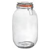 Argon Tableware Glass Storage Jar - 3l/105.5oz - 4 Colour Seals Airtight Kitchen Storage Container Preserving Jar