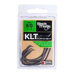 Black Magic KLT Teflon Coated Fishing Hook Economy Pack 8/0