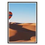Galrie Stunning Hot Air Balloon Art Print Over Desert Landscape, Black Frame, A0 84 x 119cm (33 x 47inch)