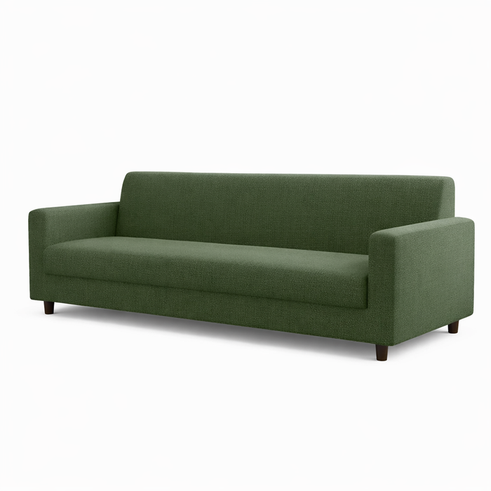 Anyhouz 4 Seater Sofa Cover Plain Army Green Style And Protection For Living Room Sofa Chair Elastic Stretchable Slipcover