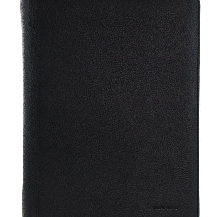 Pierre Cardin Unisex Leather A4 Business Notepad/folio Case Black