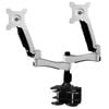 Up to 24" Dual Arm Tilt Swivel 2 LCD Screen Monitor VESA Mount Desk Clamp Base