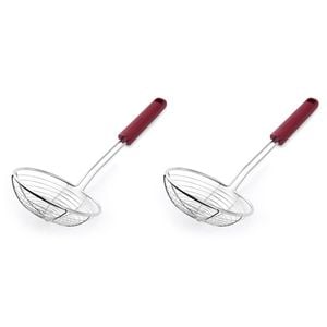 2PK KitchenAid Classic Wire Handheld Food Strainer Cooking Utensil Empire Red