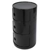 SK Designer Living | Replica Anna Castelli Ferrieri Componibili Round Storage Unit 3 Tier - Black