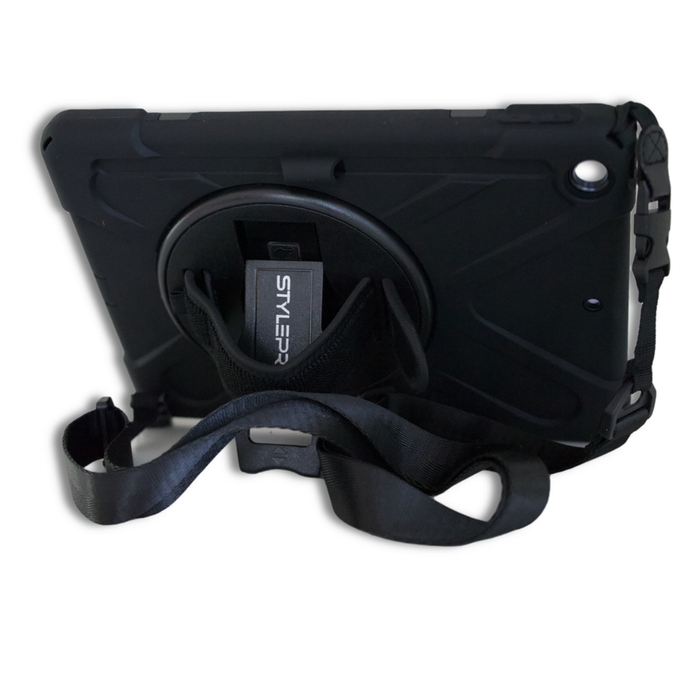 Stylepro Ipad Shockproof Case With Hand Strap And Shoulder Strap For Ipad 7, 8 & 9, 10.2", Black