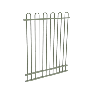 ProtectorAl 350 - 1200 x 1500mm Pale Eucalypt Aluminium Loop Top Pool Fence Panel With Mid Rail