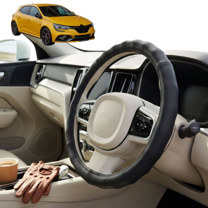 Australian Goose Steering Wheel Cover for Renault Megane 2008 - 2016 (R.S.) Circle Black