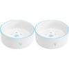 2PK LVD Ceramic Small/Medium Pet Drinking/Feeding Bowl 13x5cm Blue Paws