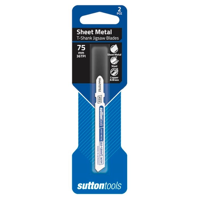 Sutton Tools 75mm 36TPI Sheet Metal Jigsaw Blade - 2 Pack