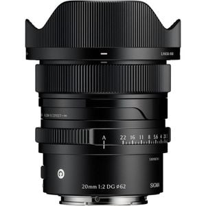 Sigma 20mm f/2 DG Contemporary Lens - Sony E-mount Black