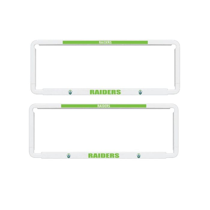 2x OFFICIAL NRL Canberra Raiders Car Number Plate Frame Cover Surround New Logo
