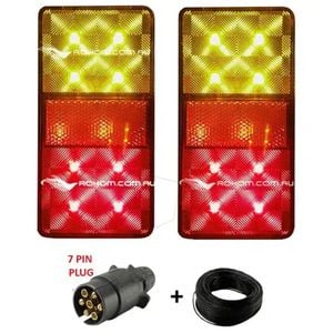 Roxom LED Boat Trailer Light Kit 80 x 150 Round Plug
