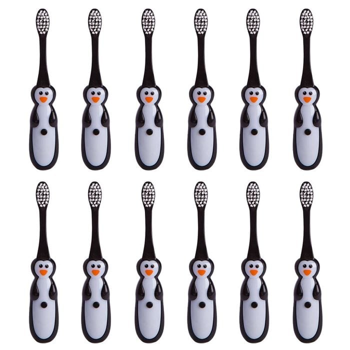 12PK Penguin Island Flashing Toothbrush 26x14.5cm - Penguin 3y+