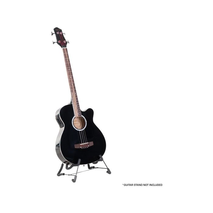 Karrera 43in Acoustic Bass Guitar with Electric Pick-up - Black