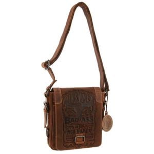 Jack's Inn Premium Blackthorne Crazy Horse Leather Crossbody  Vintage in Cognac