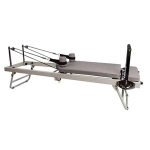 Leaf Living Flexio Multi-purpose Foldable Steel Frame Pilates Reformer Pilates Tables - Beige Home Gym