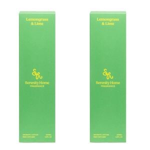 2PK Serenity Lemongrass and Lime Scent Home Fragrance Reed Diffuser Bottle 200mL