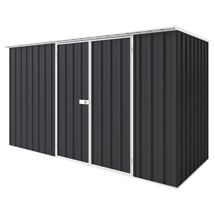 EnduraShed 3.75 x 1.5 x 2.12m Iron Grey Tall Flat Roof Garden Shed