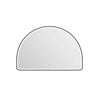 Attica 1500 x 1000mm Matte Black Framed Arched LED Mirror