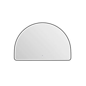 Attica 1500 x 1000mm Matte Black Framed Arched LED Mirror
