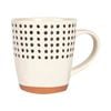 Nicola Spring Spotted Rim Stoneware Coffee Mug - 360ml