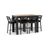 Outdoor Balmoral 1.5M Aluminium Bar Table With 6 Capri Bar Stools