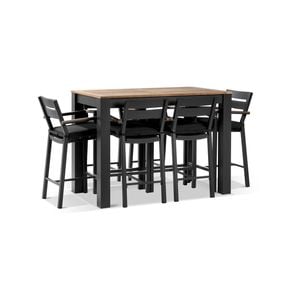 Outdoor Balmoral 1.5M Aluminium Bar Table With 6 Capri Bar Stools