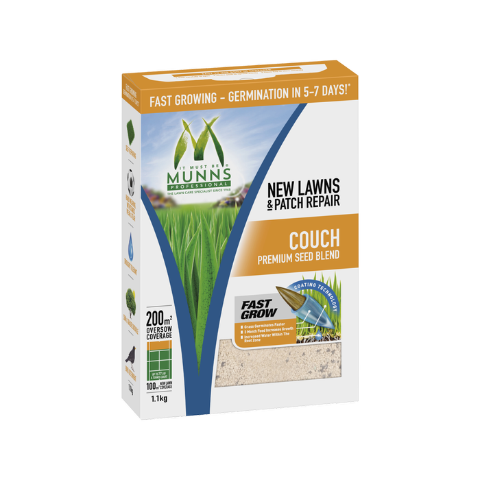 Munns Professional 1.1kg Couch Lawn Seed Blend