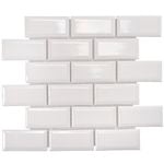 Decor8 Tiles 291 x 296 x 6mm White Gloss Metro Ceramic Mosaic Tiles