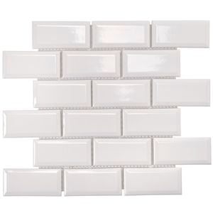 Decor8 Tiles 291 x 296 x 6mm White Gloss Metro Ceramic Mosaic Tiles