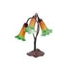 G&g Triple Lily Lamp Amber Green