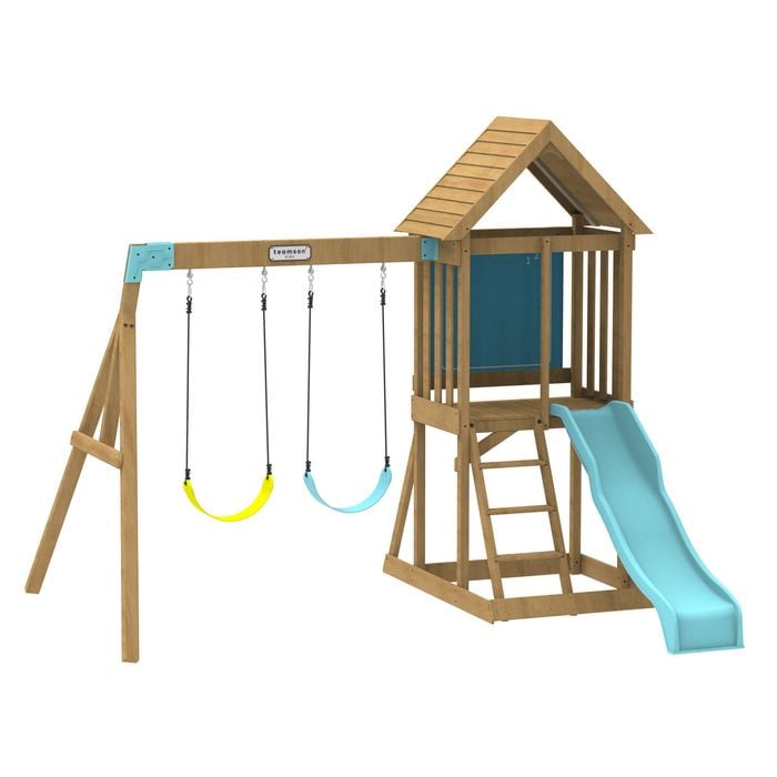 Teamson 317cm Aqua Panama Outdoor Wooden Swing Set