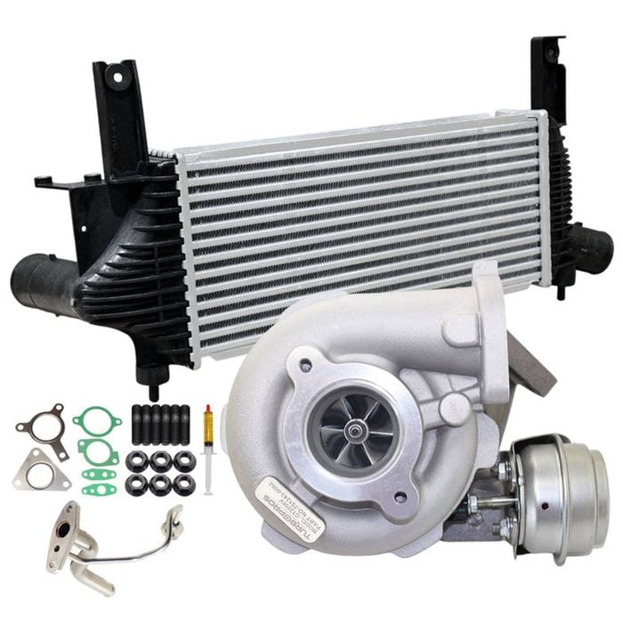 Upgrade Billet Turbo Charger With 62mm Intercooler And Genuine Oil Feed Pipe For Nissan Pathfinder R51 Yd25 2.5l 3-bolt