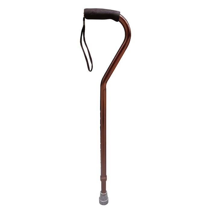 Livingstone Walking Stick Swan Neck Aluminium Bronze Adjustable 78-100 cm