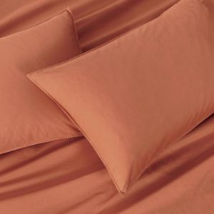 Gioia Casa Vintage Washed 100% Cotton Standard Pillowcase 2 Pcs - Brick