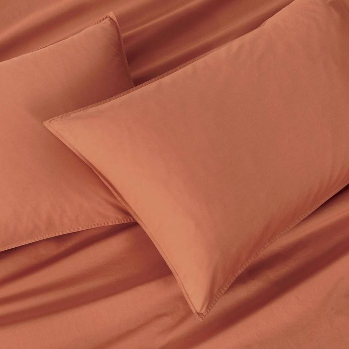 Gioia Casa Vintage Washed 100% Cotton Standard Pillowcase 2 Pcs - Brick