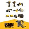 DeWALT 18V XR 5.0Ah 6 Piece Combo Kit with Bonus Rotary Hammer Drill & Battery DCZ601P2B-XE