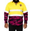 QLD State of Origin 'Camo' Hi-Vis L/S Cotton Drill Shirt - XL